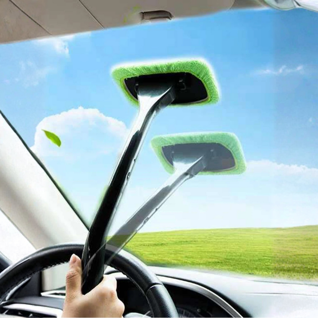 Limpiaparabrisas de Coche con Mango Largo de Microfibra - Limpieza Fácil y Eficiente