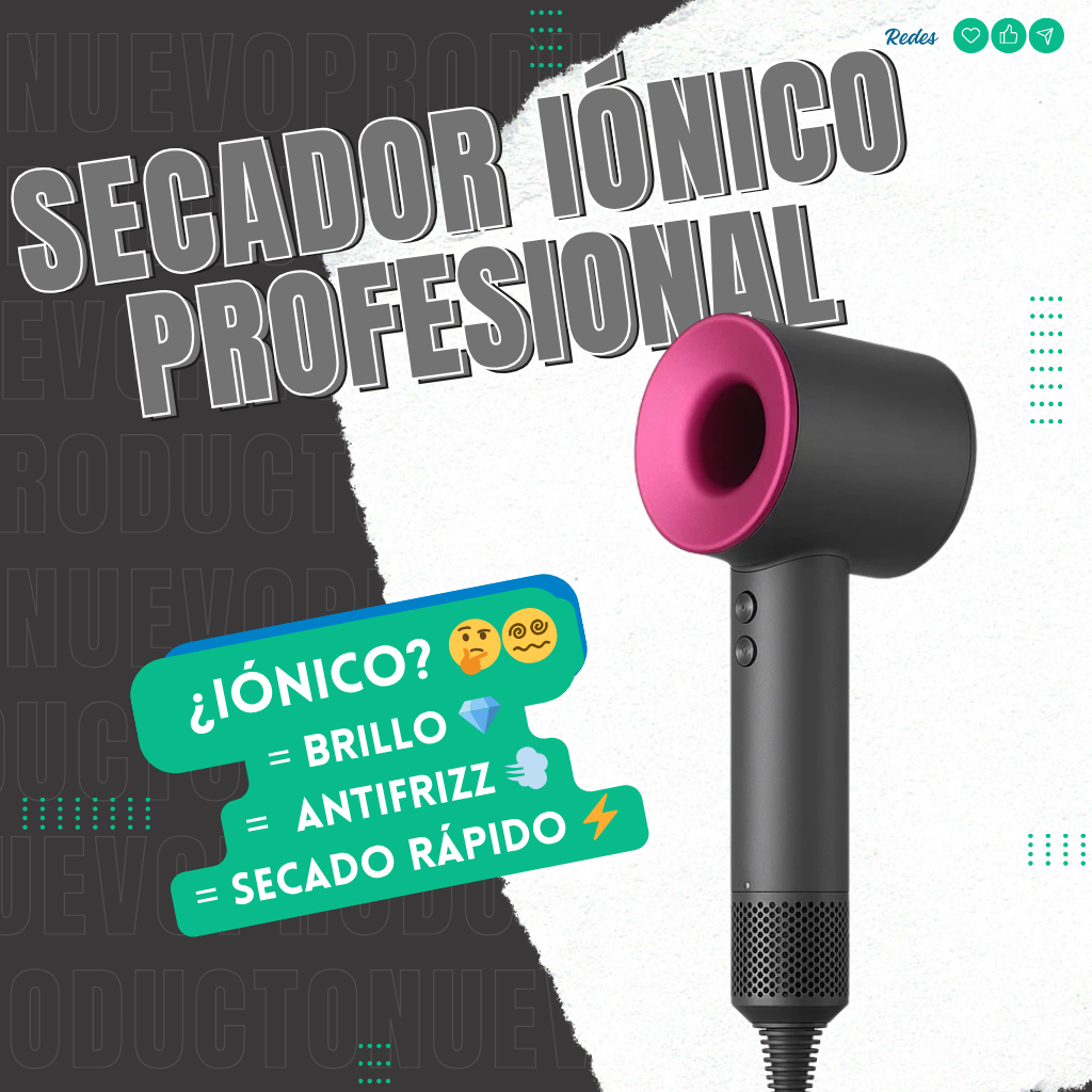 Secador de Pelo Profesional 5 en 1 con Cabezales Imantados – Potente, Silencioso y Antifrizz