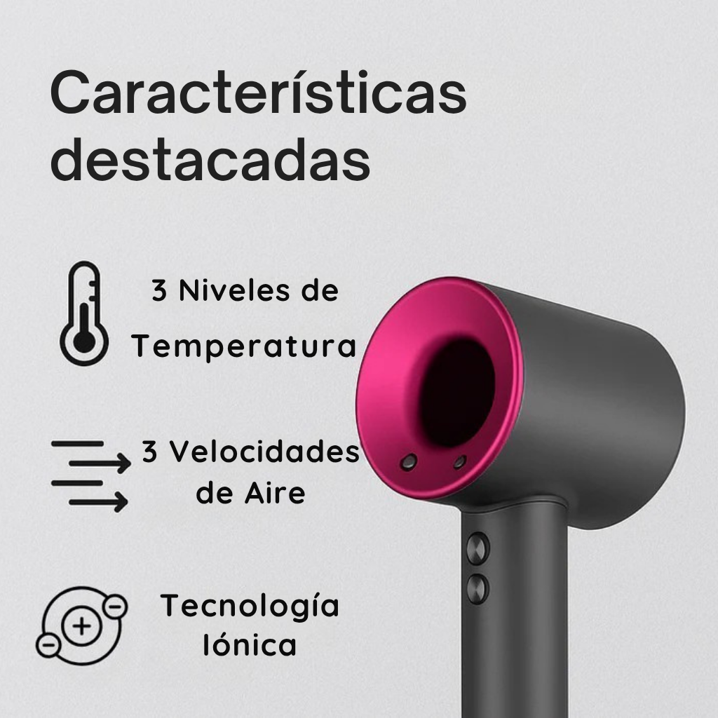 Secador de Pelo Profesional 5 en 1 con Cabezales Imantados – Potente, Silencioso y Antifrizz