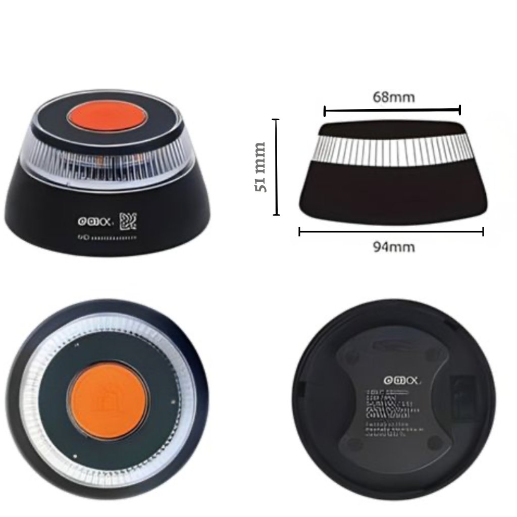 EBOX Luz Emergencia V16 Homologada DGT con Geolocalización – Baliza Conectada DGT 3.0