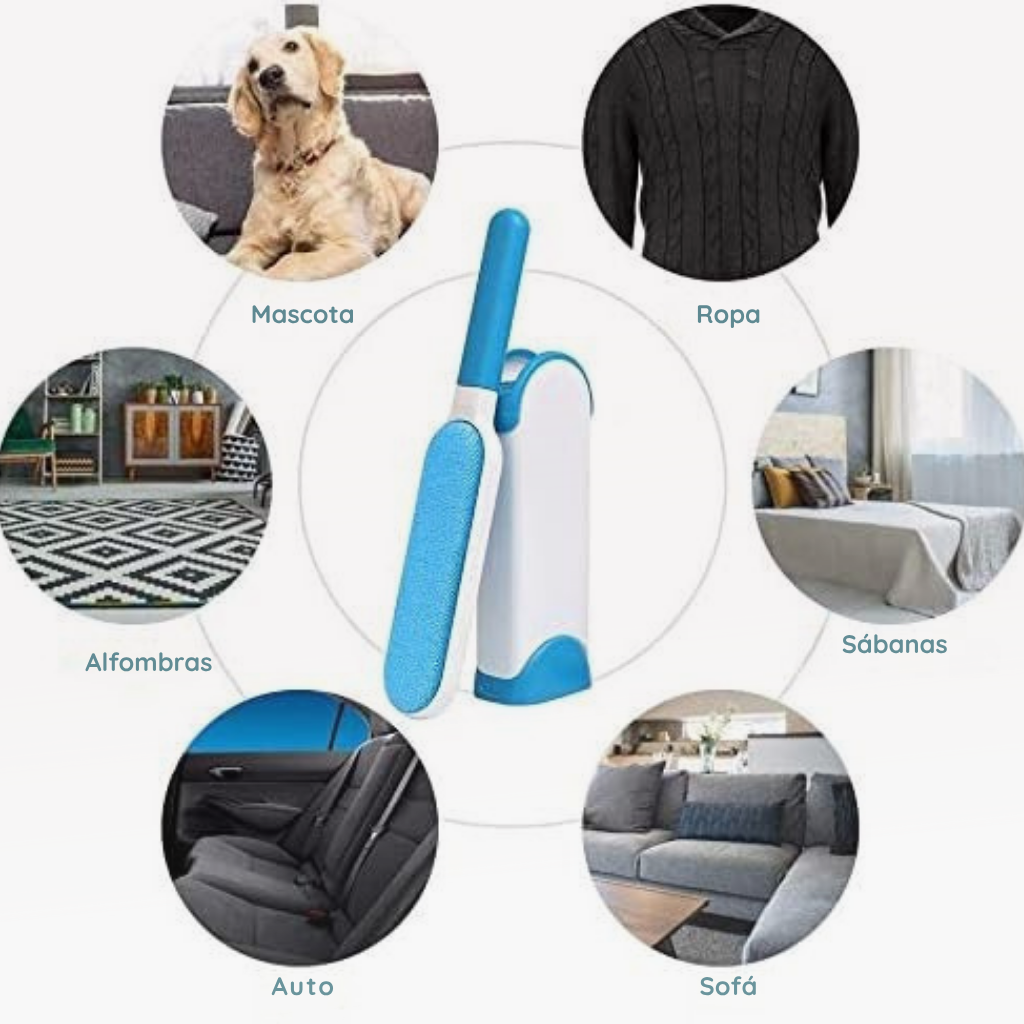 Cepillo Autolimpiable para Perros y Gatos – Elimina Pelos al Instante, Reutilizable y Portátil