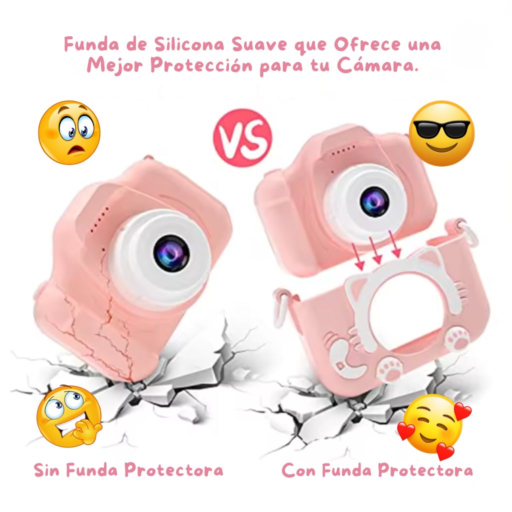 Cámara para Niños 20MP HD 2.0” + Tarjeta 32GB – Azul y Rosa, Compacta y Divertida