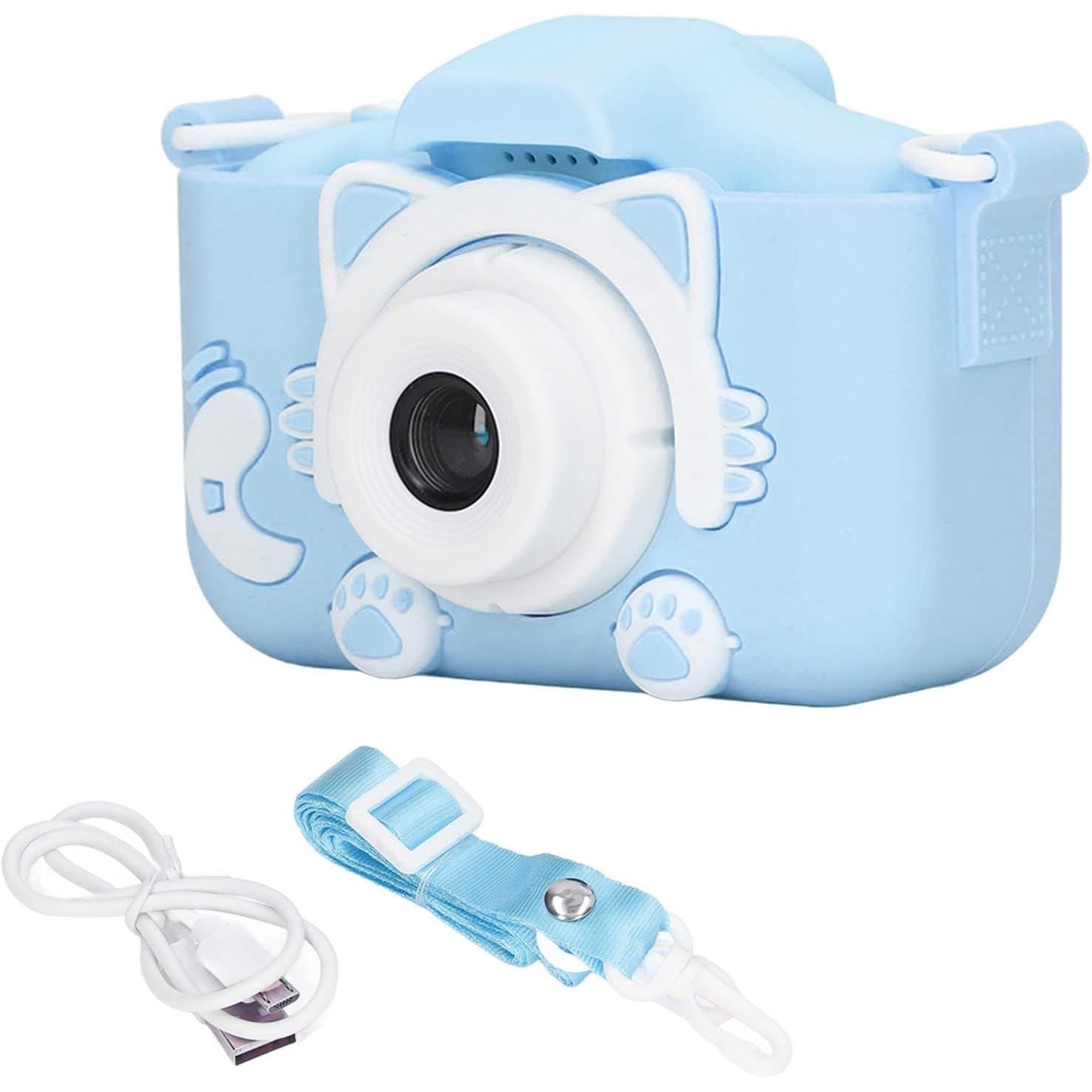 Cámara para Niños 20MP HD 2.0” + Tarjeta 32GB – Azul y Rosa, Compacta y Divertida